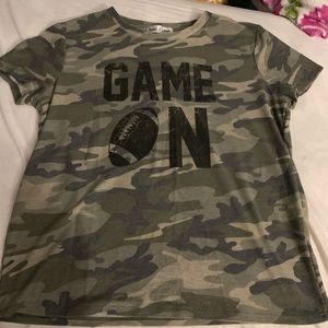 Camo game day tee